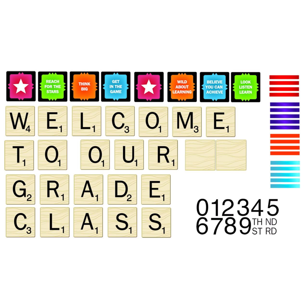Eureka Scrabble Mini Bulletin Board Accents, 64 Pieces