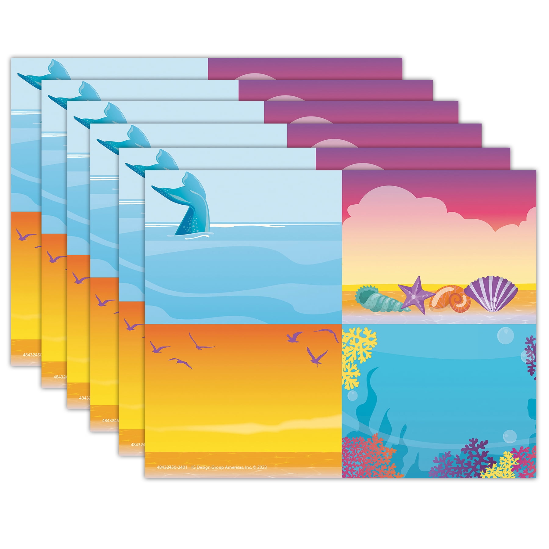 Eureka Seas the Day Name Tags, 2-7/8" x 2-1/4", 40 Per Pack, 6 Packs