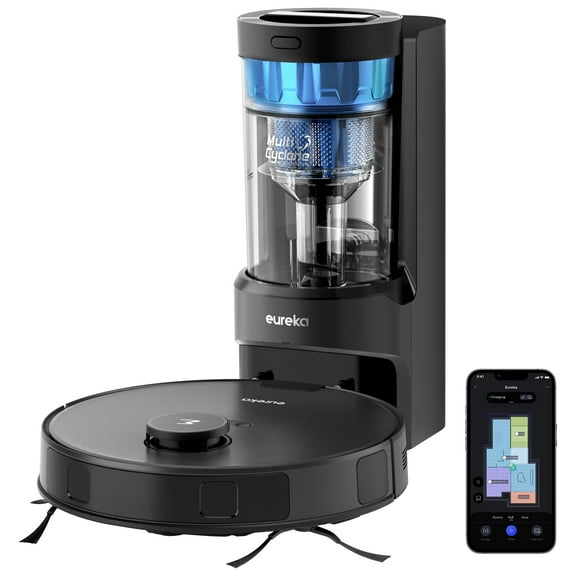 Eureka Self-Emptying Robot Vacuum with HEPA Filter, Smart Navigation & Voice Control, NERE10SW