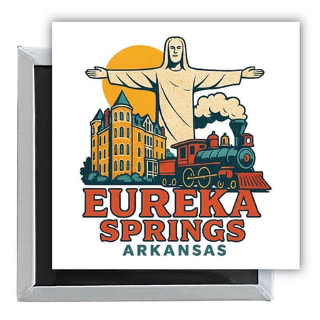 Eureka Springs Arkansas Vintage Design Souvenir 2.5 x 2.5-Inch Fridge Magnet