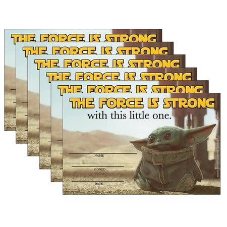 Eureka Star Wars The Mandalorian Recognition Award, 36 Per Pack, 6 Packs