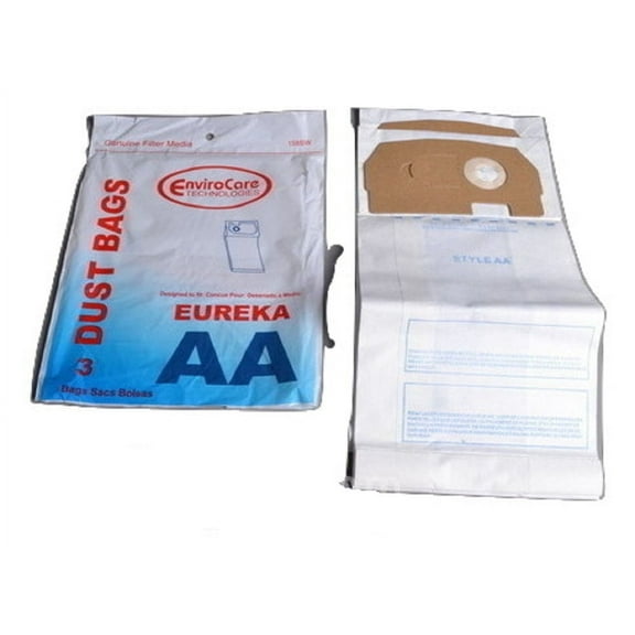 EnviroCare Replacement AA Bags Made to Fit Eureka Upright, Paper Bags 3 Pk # 158SW