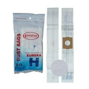 3 Eureka H Canister Vacuum Bags + 1 Filters 52323, Roto-Matic Powerteam Series, Princess, Mighty Mite Vacuum Cleaners, 52323A, 52351, 500, 550, 600, 700 Series Canisters, 1240, 1250, 1255, 1500