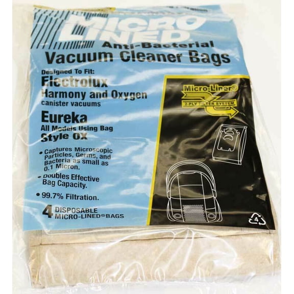 Eureka Style OX Electrolux Harmony Oxygen Micro Allergen Vacuum Cleaner Bags DVC [ 16 Bags ]
