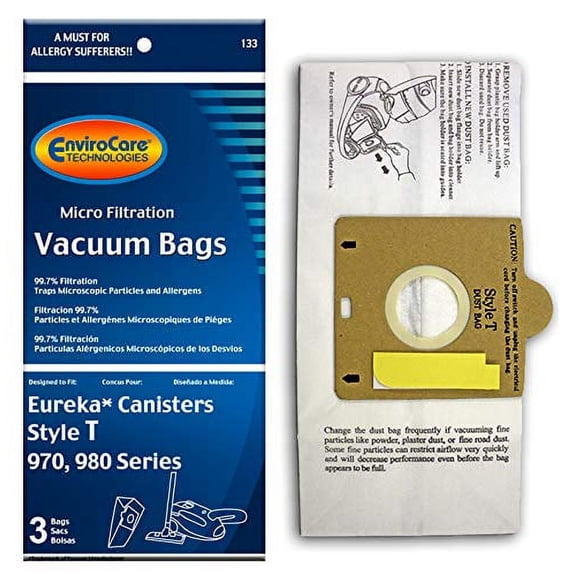 Eureka Style T Vacuum Bags (3 Pack) By Envirocare