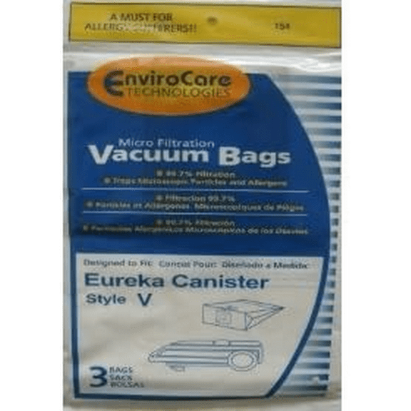 Eureka Style V Vacuum Cleaner Bags 3 Pack (Part 52358 Compatible)