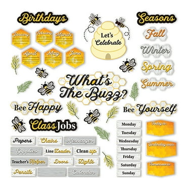 Eureka The Hive Classroom Organization Bulletin Board Set, 63 Count