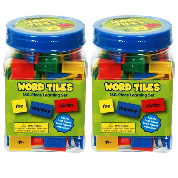 Eureka Tub of Word Tiles, 160 Per Set, 2 Sets