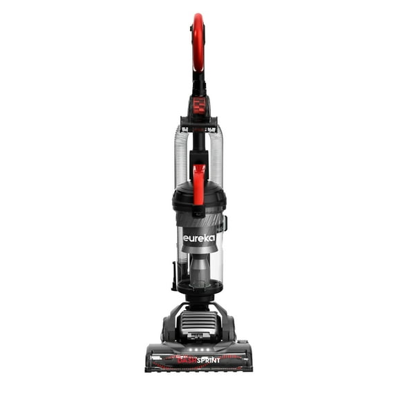 Eureka Dash-Sprint Upright Vacuum, Dual Motor, Lightweight, Pet Turbo, LED Headlights, Black and Red, NEU610