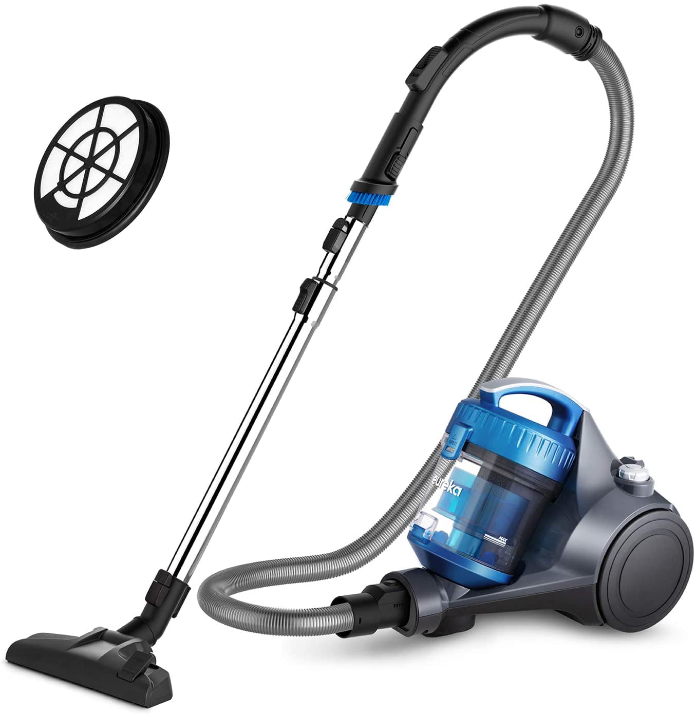 eureka WhirlWind Bagless Canister Vacuum Cleaner, Lightweight Vac for  Carpets and Hard Floors, Blue –