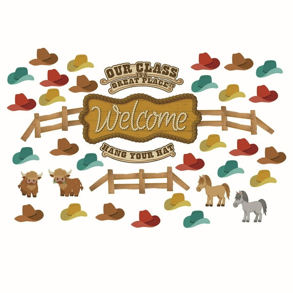 Eureka Wild Wild Classroom Welcome Bulletin Board Set, 69 Pieces