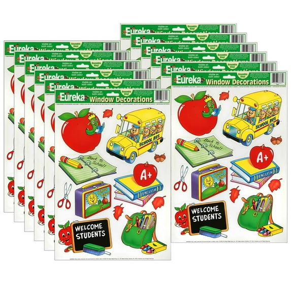 Eureka Window Clings Welcome Students 12/Bundle (EU-83631-12)