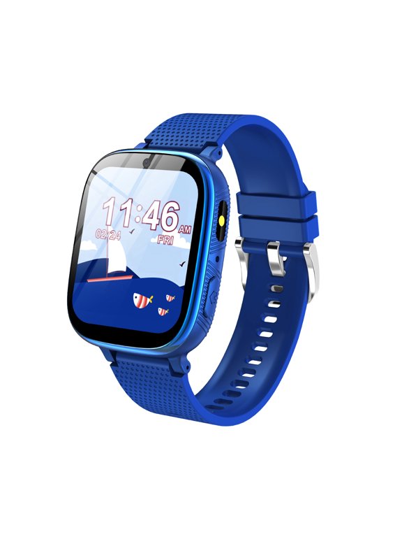 1.83" Smart Watch for Kids Teens, Educational Touchscreen Smartwatch with Phone Calls Music Calculator, Kids Phone Watch Excellent Gift, Blue