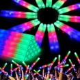 thumbnail image 1 of Eurhowing 100-Pack LED Light Up Foam Sticks, 19-inch Multicolor Flashing Glow Sticks, LED Foam Batons with 3 Dynamic Modes for Rave Parties Wedding, Concert Carnival, 1 of 10