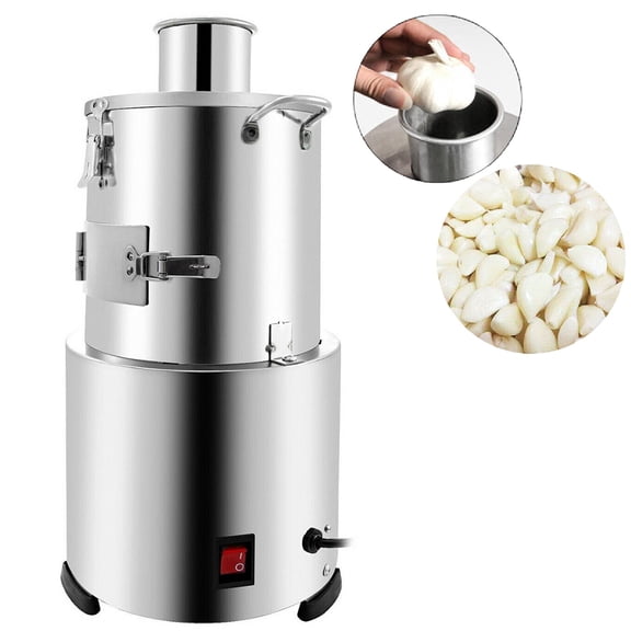 Eurhowing 110V Commercial Garlic Peeler Machine, 200W Electric Stainless Steel Garlic Skin Remover, Garlic Peeling Machine for Kitchen, Restaurant, BBQ, 25KG/H