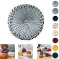 thumbnail image 1 of Eurhowing 13.8" Pumpkin Pleated Throw Pillows, Sofa Tatami Pillow, Round Couch Pillows for Living Room, Sofa, Bed, Grey, 1 of 8