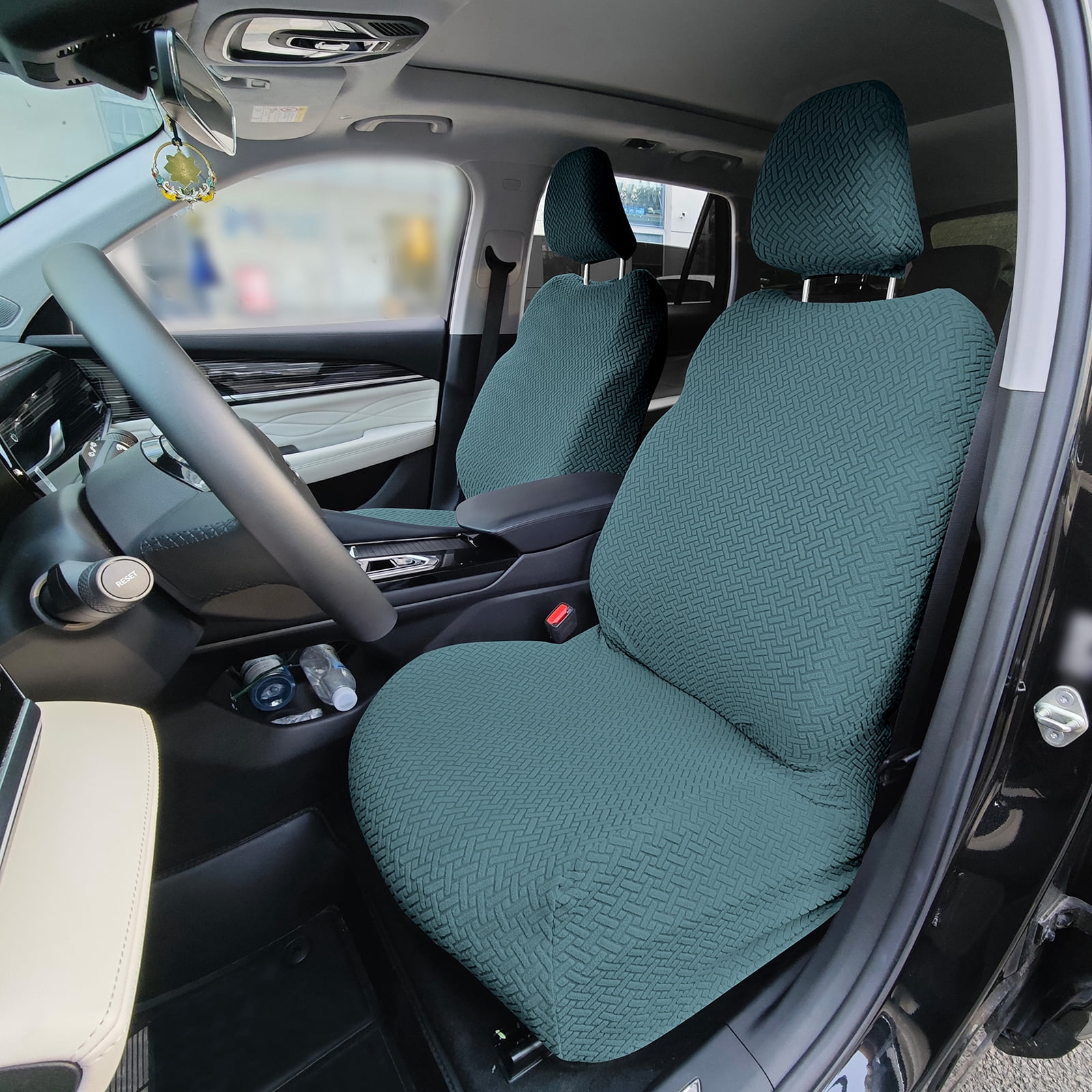 Eurhowing Universal Car Seat Covers, Non-Slip Front Car Seat Covers Set of 2, Breathable Jacquard Auto Seat Protectors for Cars SUV Sedan Truck, Blue
