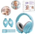 thumbnail image 1 of Eurhowing Baby Ear Protection Earmuffs, Toddler Noise Cancelling Headphones, Infant Hearing Protection Ear Muffs for Airplane Travel Sleep (Blue), 1 of 9