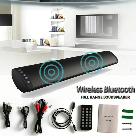 Eurhowing 20W Bluetooth Sound Bar for TV, 21.3" 3D Surround Speaker Wall Mount Subwoofer Soundbar, Home Theater Gaming Sound Bar with Remote