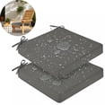 thumbnail image 1 of Eurhowing Waterproof Outdoor Seat Cushions Set of 2, 19"x19"x4"  Thick Patio Furniture Cushions with Ties, Non Slip Chair Pads for Garden, Porch (Gray), 1 of 8