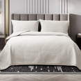 thumbnail image 1 of Eurhowing Full/Queen Size Coverlet Set 3-Piece, Reversible Cotton Bedspread Quilt Set for All Seasons, Soft Woven Bedding Set with 1 Quilt & 2 Shams, White, 1 of 7
