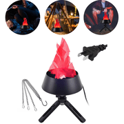 Eurhowing Fake Fire Light, 3D Realistic Flickering Flame Lamp, 110V Electric Artificial LED Campfire for Holiday Halloween Christmas Decor, 1 Pack