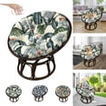 thumbnail image 1 of Eurhowing 48 Inch Papasan Cushion Replacement, 5" Thick Water-Resistant Round Cushion, Outdoor Patio Swing Papasan Chair Pad, Hawaiian, 1 of 9
