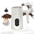thumbnail image 1 of Eurhowing 5-in-1 Electric Milk Frother and Heater, Large Capacity Milk Steamer, Automatic Hot & Cold Foam Maker for Cappuccino, Latte, Macchiato, Hot Chocolate (White), 1 of 9