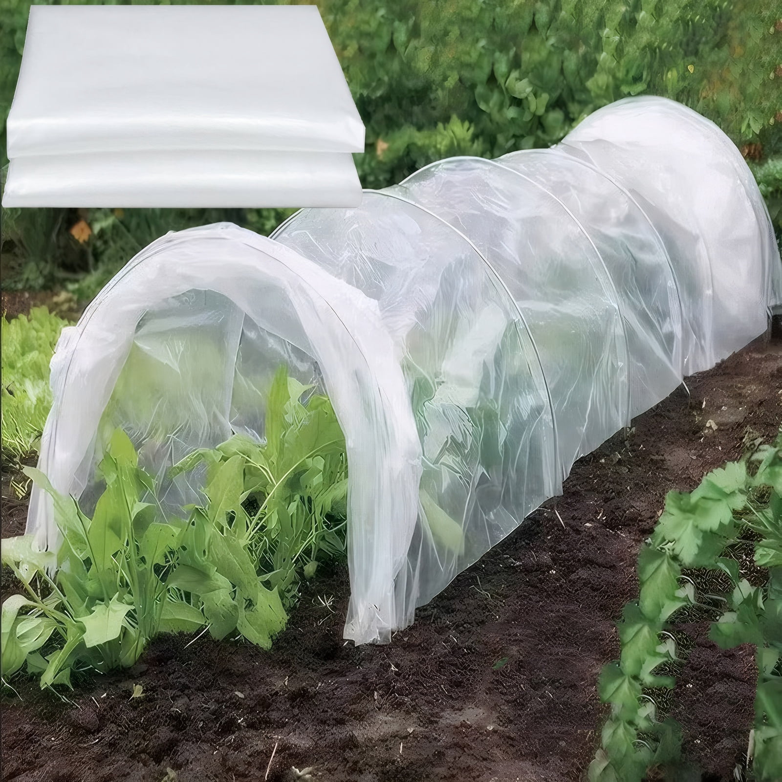 Eurhowing 6.5x20FT Greenhouse Film, 6 Mil Clear Greenhouse Plastic Sheeting, UV Resistant Polyethylene Cover for Plant Growing, Hoop House, Gardening