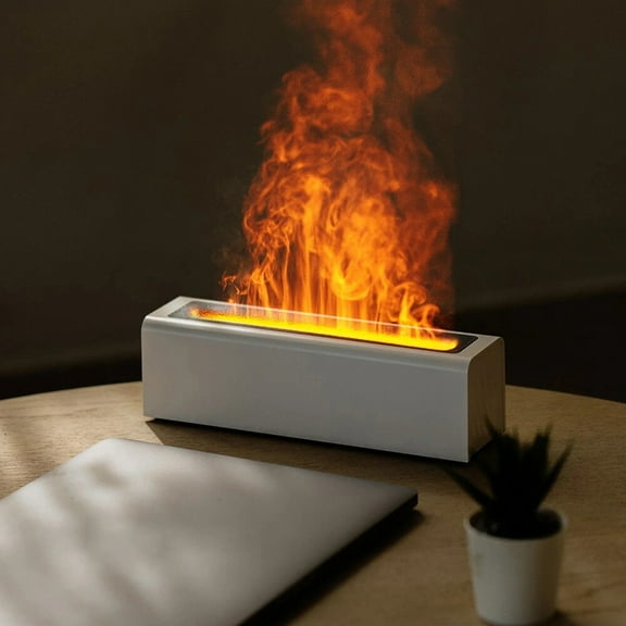 Eurhowing 7-Color Flame Essential Oil Diffuser & Humidifier, 150ML Ultra Quiet Cool Mist Aromatherapy Machine with Timer & Auto Shut-Off for Home Bedroom Office, Gift