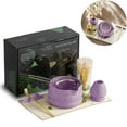 thumbnail image 1 of Eurhowing 7-Piece Japanese Matcha Tea Set, Matcha Whisk Set with Bamboo Whisk, Chawan Bowl, Scoop & Sifter, Complete Ceremony Kit, Gift, Purple, 1 of 7