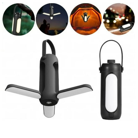 Eurhowing 2-in-1 Camping Lantern with Flashlight, 10000mAh Rechargeable LED Outdoor Lantern, Waterproof 720LM Foldable Tent Lamp Emergency Light for Hurricane Travel, Black