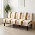 thumbnail image 1 of Eurhowing Armless Sofa Cover, Fuzzy Plush Non-Slip Futon Slipcover, Fall Winter Thick Sofa Bed Furniture Protector, Loveseat, Khaki, 1 of 10