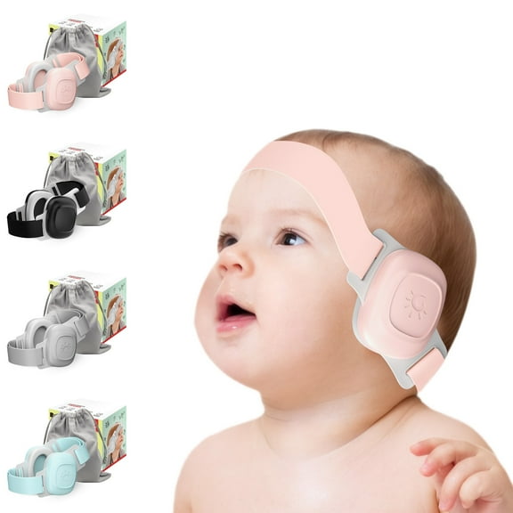 Eurhowing Baby Earmuffs for Hearing Protection, Noise Cancelling Ear Muffs, Adjustable Headband Ear Defenders for Sleep, Travel, Sports Events, Pink