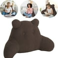 thumbnail image 1 of Eurhowing Backrest Reading Pillow with Arms, Ergonomic Bed Rest Pillow with Detachable Plush Cover & Shredded Memory Foam, Comfort Back Pillow for Bed(Brown), 1 of 10