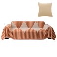 thumbnail image 1 of Eurhowing Boho Couch Cover for 2-3 Cushion Couch, Chenille Sofa Cover Blanket with a Pillowcase, Anti-Slip Tassel Sofa Slipcover for Pet, (71'' x 118'', Orange), 1 of 9