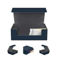 thumbnail image 1 of Eurhowing Trading Card Storage Box 2600+, Large Deck Case with Magnetic Closure & Dividers, PU Leather Card Holder Organizer for Magic Sports Game Cards, Blue, 1 of 9