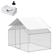 Eurhowing Chicken Coop Cover 11.5x6.6ft, Heavy Duty Waterproof PE Tarp Chicken Run Cover, UV Resistant & Snow Proof Outdoor Poultry Cage Cover, 1 Pack