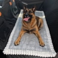 thumbnail image 1 of Eurhowing Dog Car Seat Cover, Non-Slip Backseat Pet Bed Mat, 24.8" x54" Fuzzy Corduroy Dog Bed Pad for Car, Crate, Sofa & Floor, Light Gray, 1 of 9