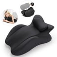 thumbnail image 1 of Eurhowing Ergonomic Memory Foam Wedge Pillow for Adults, Back Neck Shoulder Pain Relief, Adjustable Headboard Support for Sleeping, Reading, Reclining Bed Pillow, Black, 1 of 9