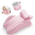 thumbnail image 1 of Eurhowing Ergonomic Memory Foam Wedge Pillow for Adults, Back Neck Shoulder Pain Relief, Adjustable Headboard Support for Sleeping, Reading, Reclining Bed Pillow, Pink, 1 of 9