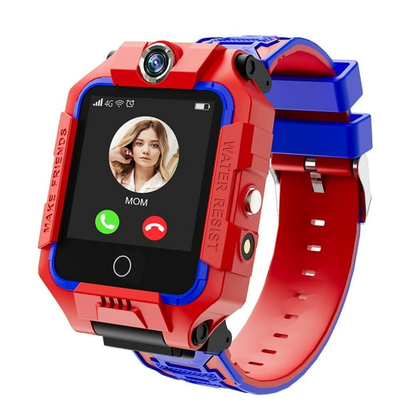 Eurhowing GPS SmartWatch, 4G Kids Phone Watch with 2 Way Video Call, Real-Time Location, SOS, Voice Chat, HD Touch Screen, Dual Camera, Gifts for Boys Girls Age 3-15, Red