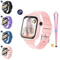 thumbnail image 1 of Eurhowing GPS SmartWatch, 4G Kids Phone Watch with SIM Card, Real-Time Location, SOS, 2 Way Video Call, Voice Chat, HD Touch Screen Camera, Gifts for Boys Girls Age 3-12 (Pink), 1 of 9