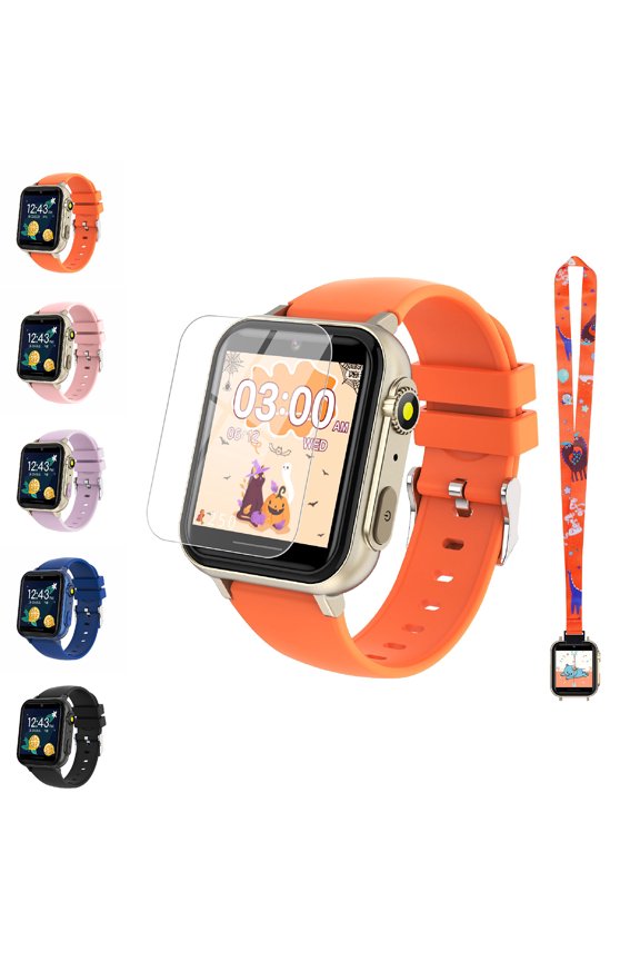 Kids Smart Watch Age 3-12, 31 Games, Learning Cards, HD Touch Screen, Camera, Music, Audiobook, Pedometer, Fun & Educational Birthday Gift Idea, Orange