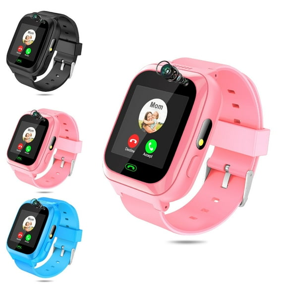 Eurhowing Kids Smart Watch with Two-Way Call, Kid-Safe Anti-Lost Smartwatch Phone, SOS Call Remote Camera Touch Screen Games, Christmas Birthday Gift for 3-12 Girls Boys, Pink