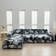 thumbnail image 1 of Eurhowing L-Shape Sofa Slipcover, 2-Piece Stretchable Sectional Couch Cover, Elastic Non-Slip Furniture Protector for Pets & Kids, 3+3 Seater, 1 of 10