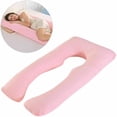 thumbnail image 1 of Eurhowing Large Body Pillow, Full Body Pillow for Side Sleeper, Long Bed Pillow with Detachable Cover for Adults, Hypoallergenic Cooling Fabric (47in, Pink), 1 of 7