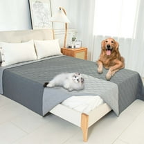 Eurhowing Large Reversible Waterproof Dog Blanket, 82 × 52in Washable Pet Bed Cover, Anti Scratch Sofa Couch Furniture Protector Mat for Dogs