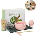 thumbnail image 1 of Eurhowing Matcha Whisk Set 7PCS, Traditional Tea Ceremony Matcha Kit with Ceramic Bowl & Bamboo Whisks, Pink, 1 of 8