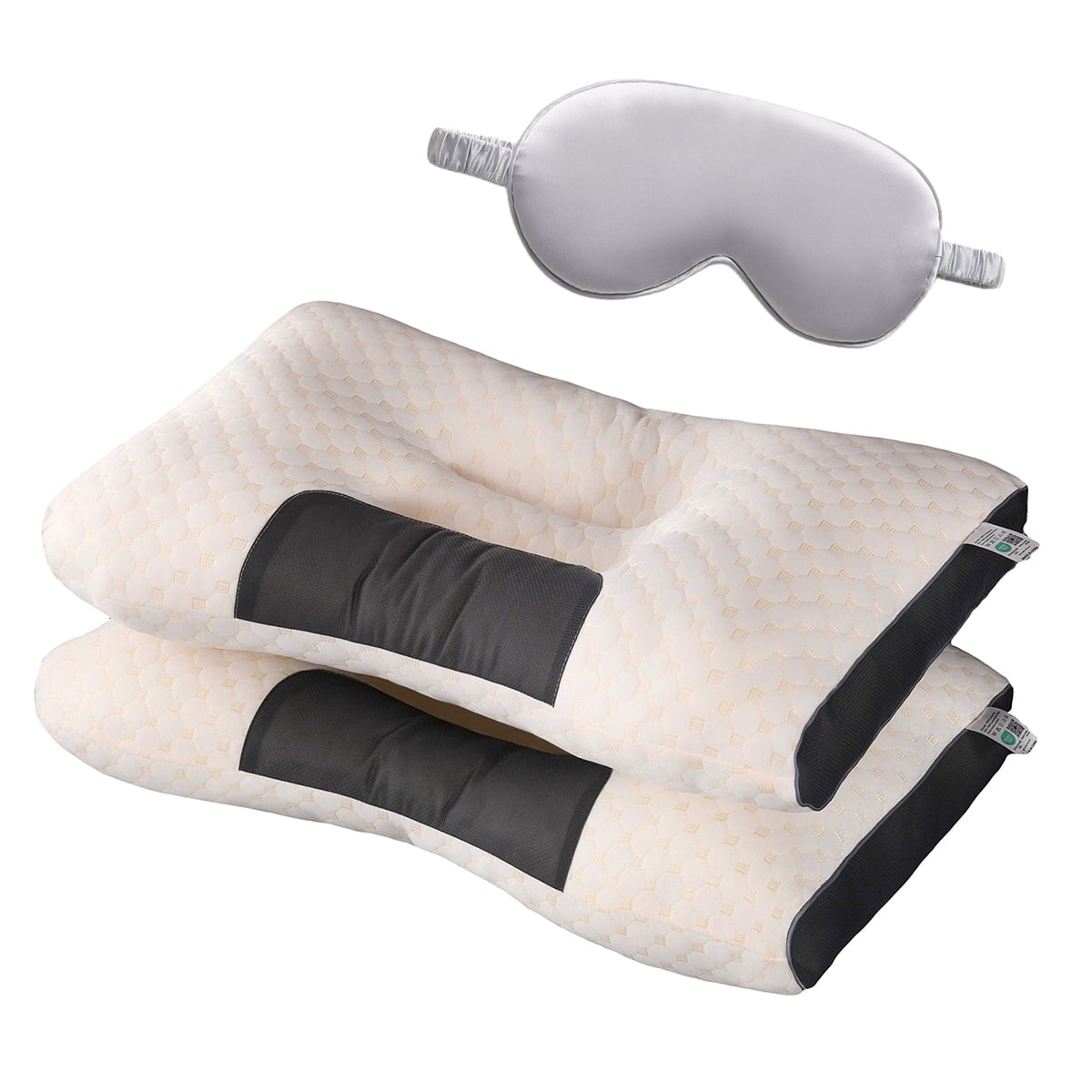 Eurhowing Memory Foam Cervical Pillow for Neck Pain Relief, Ergonomic Orthopedic Pillow, Contour Pillow for Side & Back Sleepers